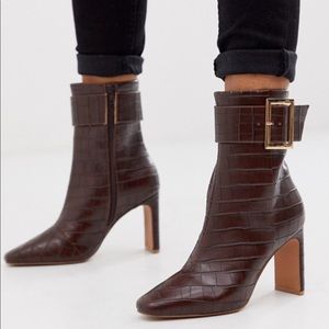 ASOS DESIGN Entourage buckle high ankle boots
